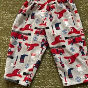Carter's Red and Gray Fire Truck Pants